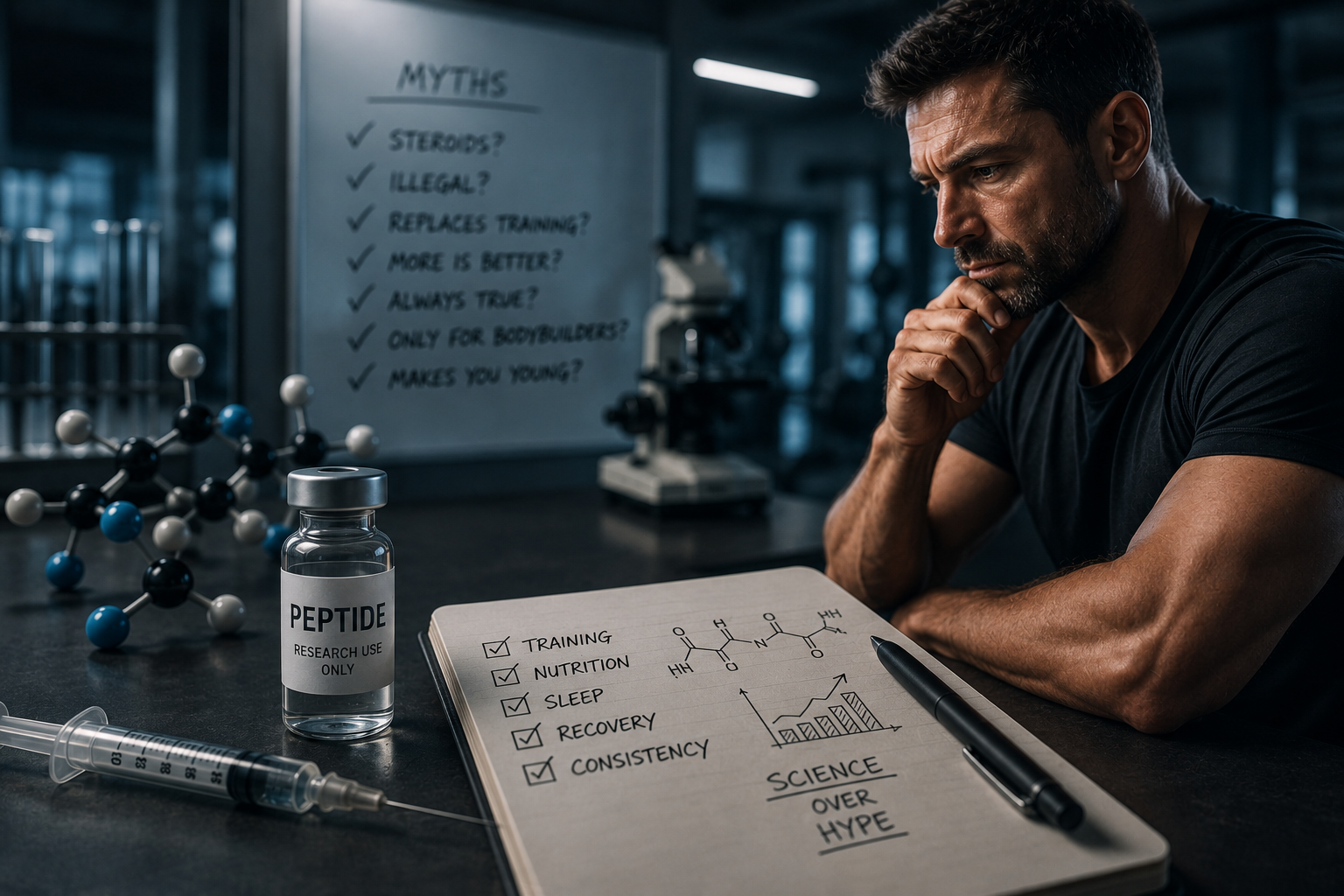 Die größten Mythen über Peptide – 7 Irrtümer, die viele Männer glauben