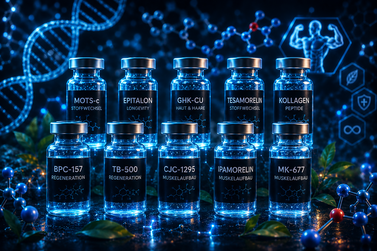 Die 10 besten Peptide für Regeneration, Muskelaufbau und Longevity