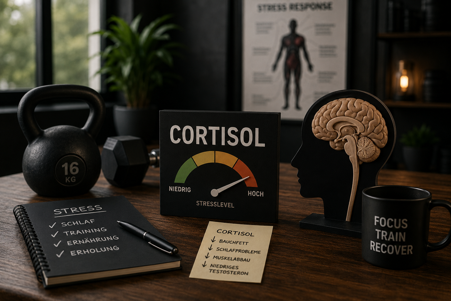 Cortisol bei Männern – Wie Stress Muskelaufbau, Bauchfett und Testosteron beeinflusst