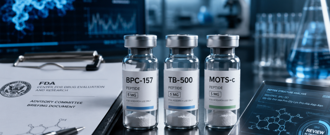 FDA und Peptide 2026: Was der Beschluss zu BPC-157, TB-500 und MOTS-c wirklich bedeutet